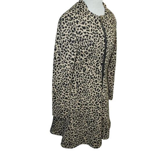 Grace Dane Lewis Women’s Size 4 Leopard Print Zip Front Fit & Flare Jacket Dress - Picture 3 of 7